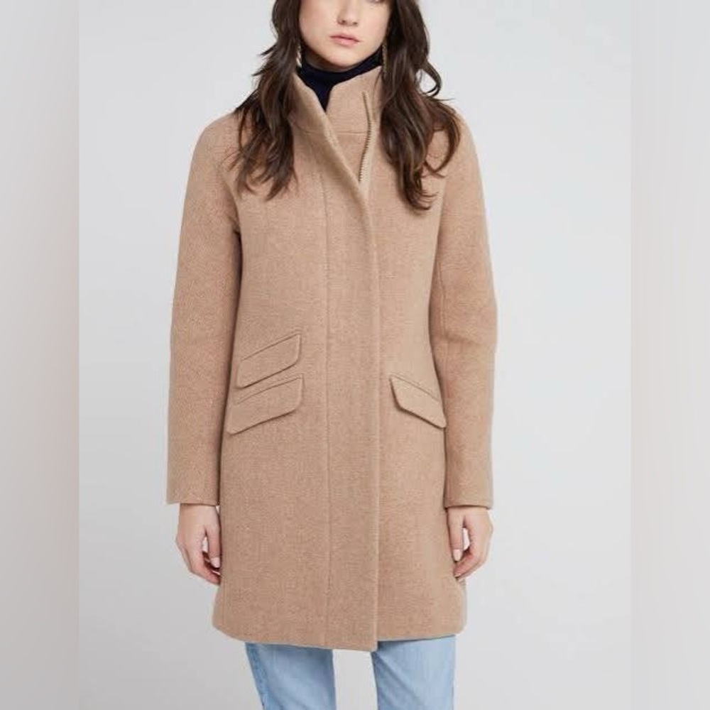 SOLD J.Crew Cocoon Coat in Italian Stadium Cloth Wool Blend